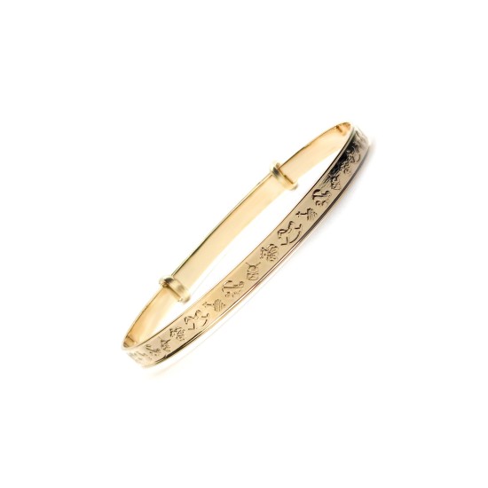 9ct Yellow Gold Childrens / baby Expanding Bangle