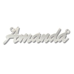 9ct White Gold Personalised Nameplate