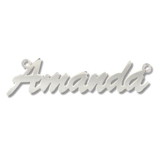 9ct White Gold Personalised Nameplate