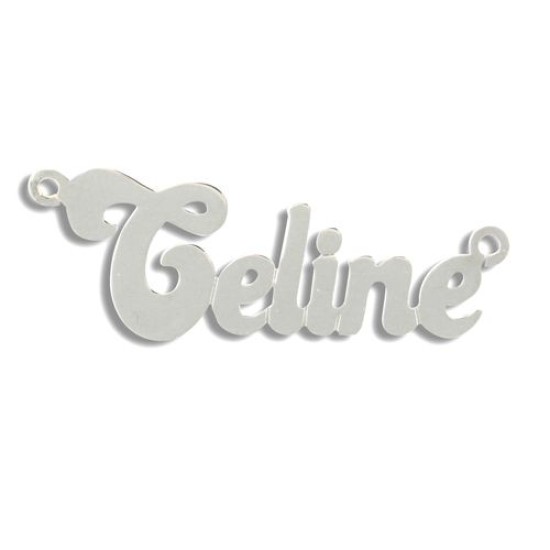 9ct White Gold Personalised Nameplate