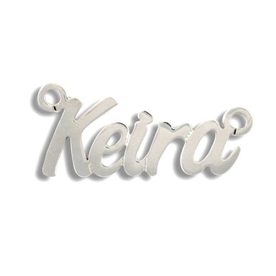 9ct White Gold Personalised Nameplate