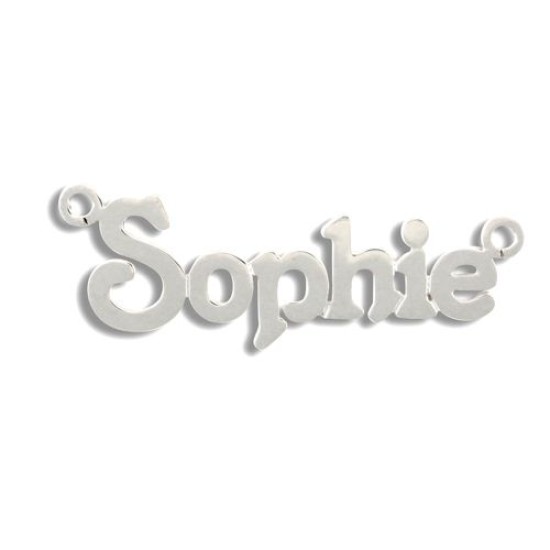 9ct White Gold Personalised Nameplate
