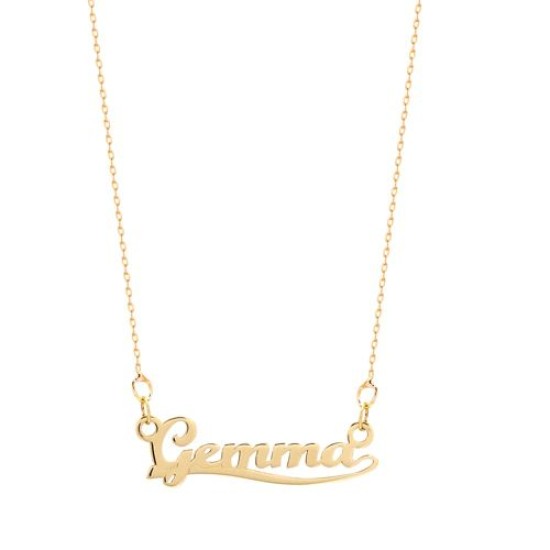 9ct Yellow Gold Personalised Nameplate