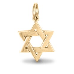 9ct Yellow Gold Star Of David Pendant