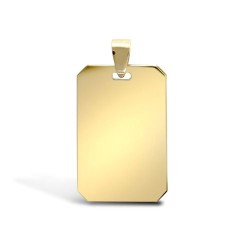 9ct Yellow Gold Dog Tag Pendant