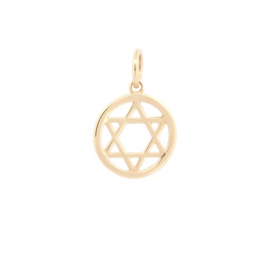 9ct Yellow Gold Star Of David Pendant