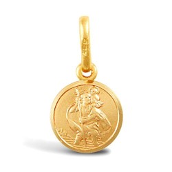 9ct Yellow Gold St Christopher Pendant