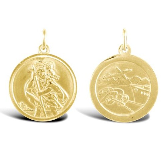 9ct Yellow Gold St Christopher Pendant