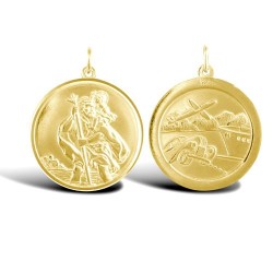 9ct Yellow Gold St Christopher Pendant