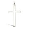 9ct White Gold Solid Cross