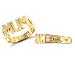 9ct Yellow Gold Mum Id Ring