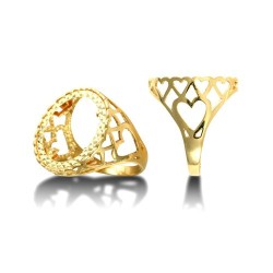9ct Yellow Gold Half Sovereign Ring