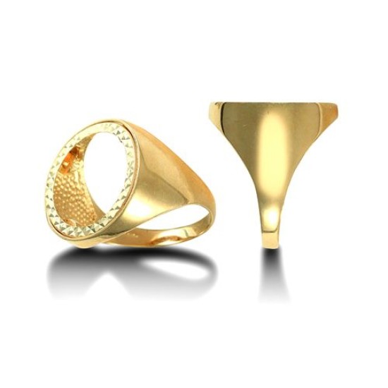 9ct Yellow Gold Half Sovereign Ring