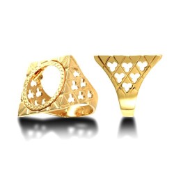 9ct Yellow Gold Half Sovereign Ring