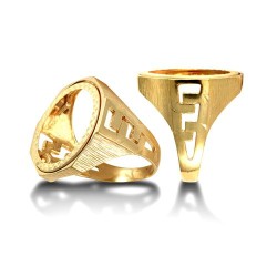 9ct Yellow Gold Full Sovereign Ring