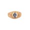 9ct Yellow Gold Cubic Zirconia Stone College Ring