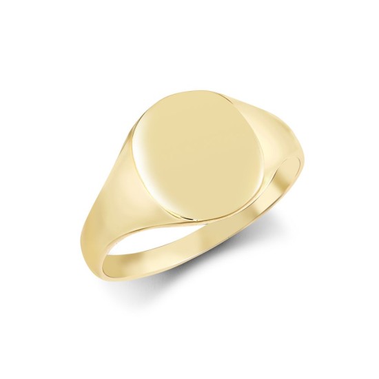9ct Yellow Gold Signet Ring Plain