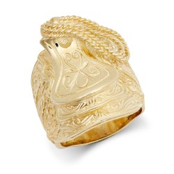 9ct Yellow Saddle Ring