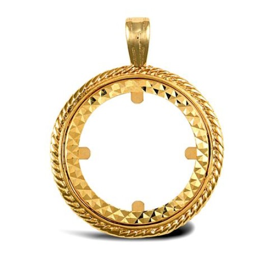 9ct Yellow Gold Half Sovereign Pendant