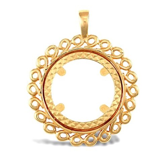 9ct Yellow Gold Half Sovereign Pendant