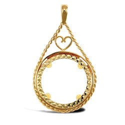 9ct Yellow Gold Half Sovereign Pendant