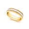 9ct Yellow and White Fancy 4mm Wedding Band