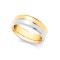 18ct Yellow and White 7mm Wedding Band