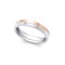 2 Colour 18ct Rose and White Fancy 4mm Wedding Ring