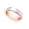 2 Colour 9ct Rose and White Fancy 5mm Wedding Ring