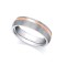 2 Colour 9ct Rose and White Fancy 6mm Wedding Ring
