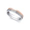 2 Colour 18ct Rose and White Fancy 6mm Wedding Ring