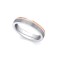 2 Colour 18ct Rose and White Fancy 6mm Wedding Ring