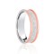 18ct White & Rose Flat Court 7mm Celtic Laser Engraved Wedding Band