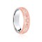 9ct White & Rose Court 8mm Celtic Laser Engraved Wedding Band