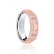 9ct White & Rose Court 6mm Celtic Half Engraved Wedding Band