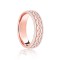 18ct Rose & White Court 5mm Celtic Laser Engraved Wedding Band