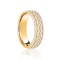 18ct Yellow & White Court 6mm Celtic Laser Engraved Wedding Band