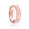 9ct Rose & White Flat Court 6mm Celtic Laser Engraved Wedding Band