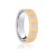 18ct White & Yellow Flat Court 5mm Celtic Laser Engraved Wedding Band