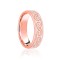 18ct Rose & White Flat Court 7mm Celtic Laser Engraved Wedding Band