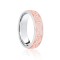 18ct White & Rose Flat Court 8mm Celtic Laser Engraved Wedding Band