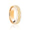 9ct Yellow & White Court 7mm Celtic Laser Engraved Wedding Band