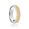 18ct White & Yellow Court 5mm Celtic Laser Engraved Wedding Band