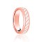 9ct Rose & White Court 7mm Celtic Laser Engraved Wedding Band