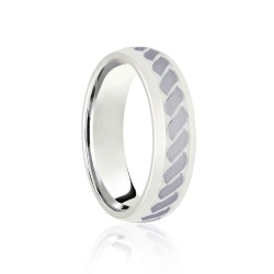 Platinum Court 8mm Celtic Laser Engraved Wedding Band
