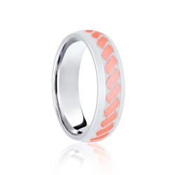9ct White & Rose Court 6mm Celtic Laser Engraved Wedding Band