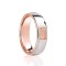 18ct Rose & White Court 7mm Celtic Laser Engraved Wedding Band