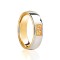 18ct Yellow & White Court 6mm Celtic Laser Engraved Wedding Band