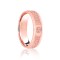 18ct Rose & White Flat Court 8mm Celtic Laser Engraved Wedding Band