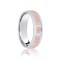 18ct White & Rose Flat Court 7mm Celtic Laser Engraved Wedding Band